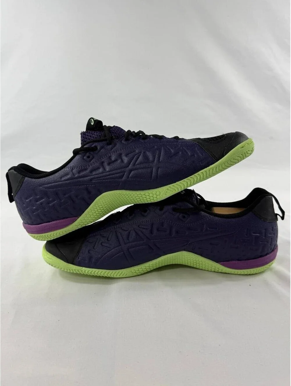 ASICS Court Shoes Mens 11.5 Indoor Volleyball Training Black Purple S567Y
